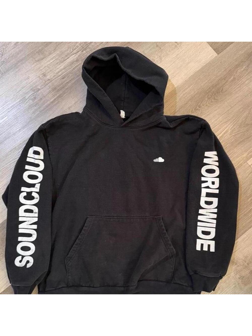 Rare 2021 SoundCloud F&F Los Angeles Apparel Hood Sweatshirt size Large